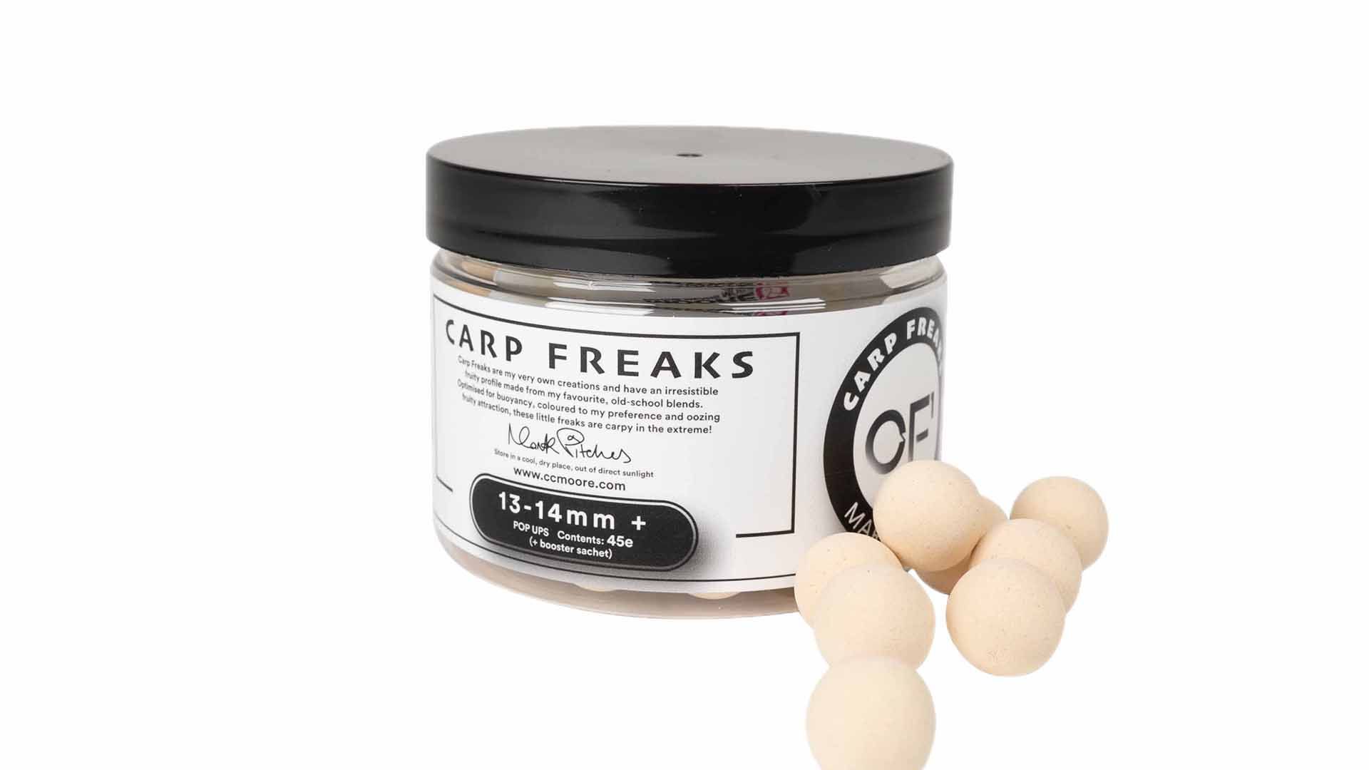 CC Moore Carp Freaks - Plovoucí boilie Carp Freaks+ bílá 14mm 45ks