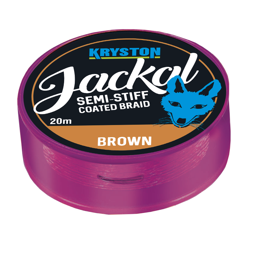 Kryston potahované šňůrky - Jackal Gravel Brown 30lb 20m