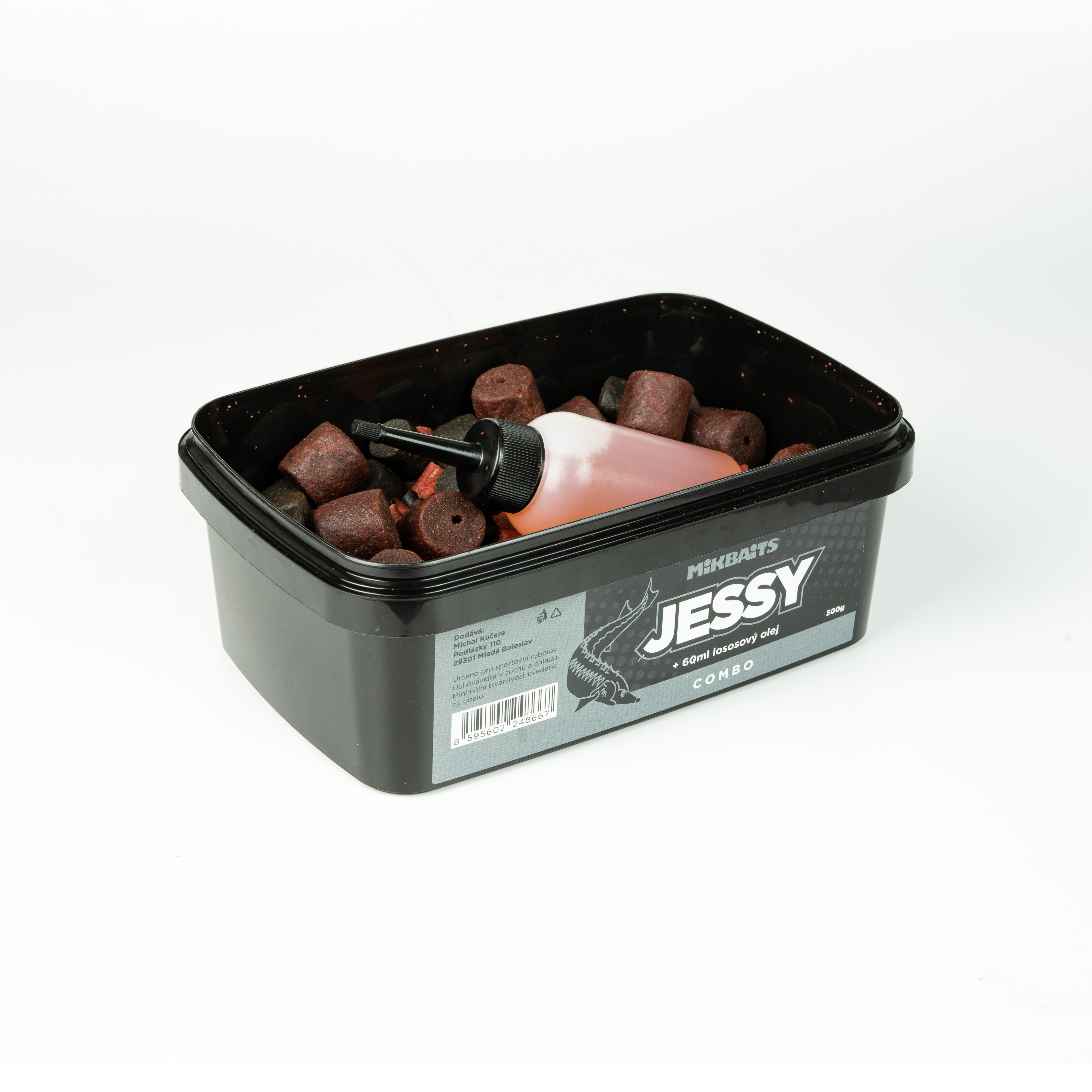 Jessy 500g combo - Jessy peletový mix + 60ml lososový olej