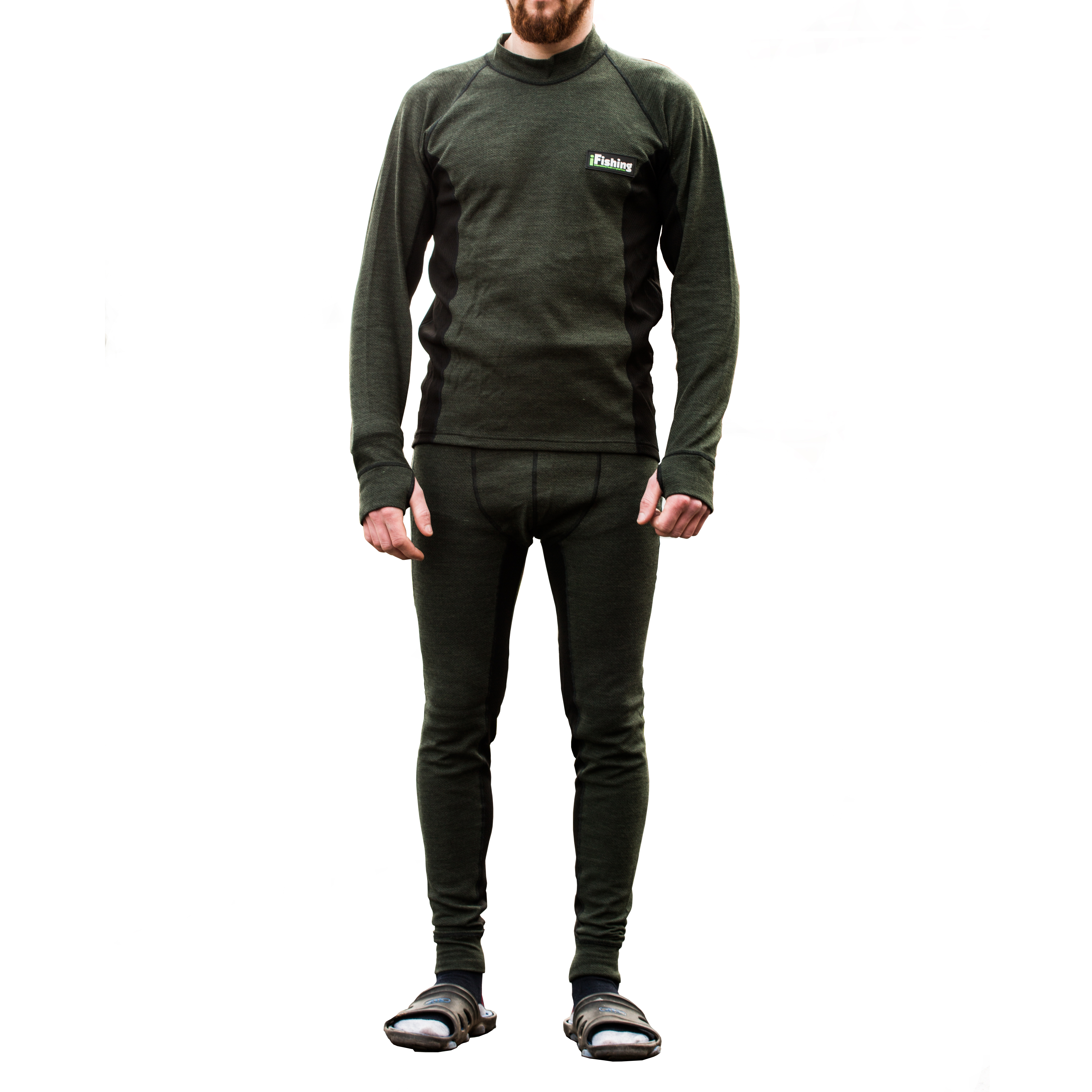 Mikbaits oblečení - Funkční termoprádlo s Merino vlnou zelené XXL