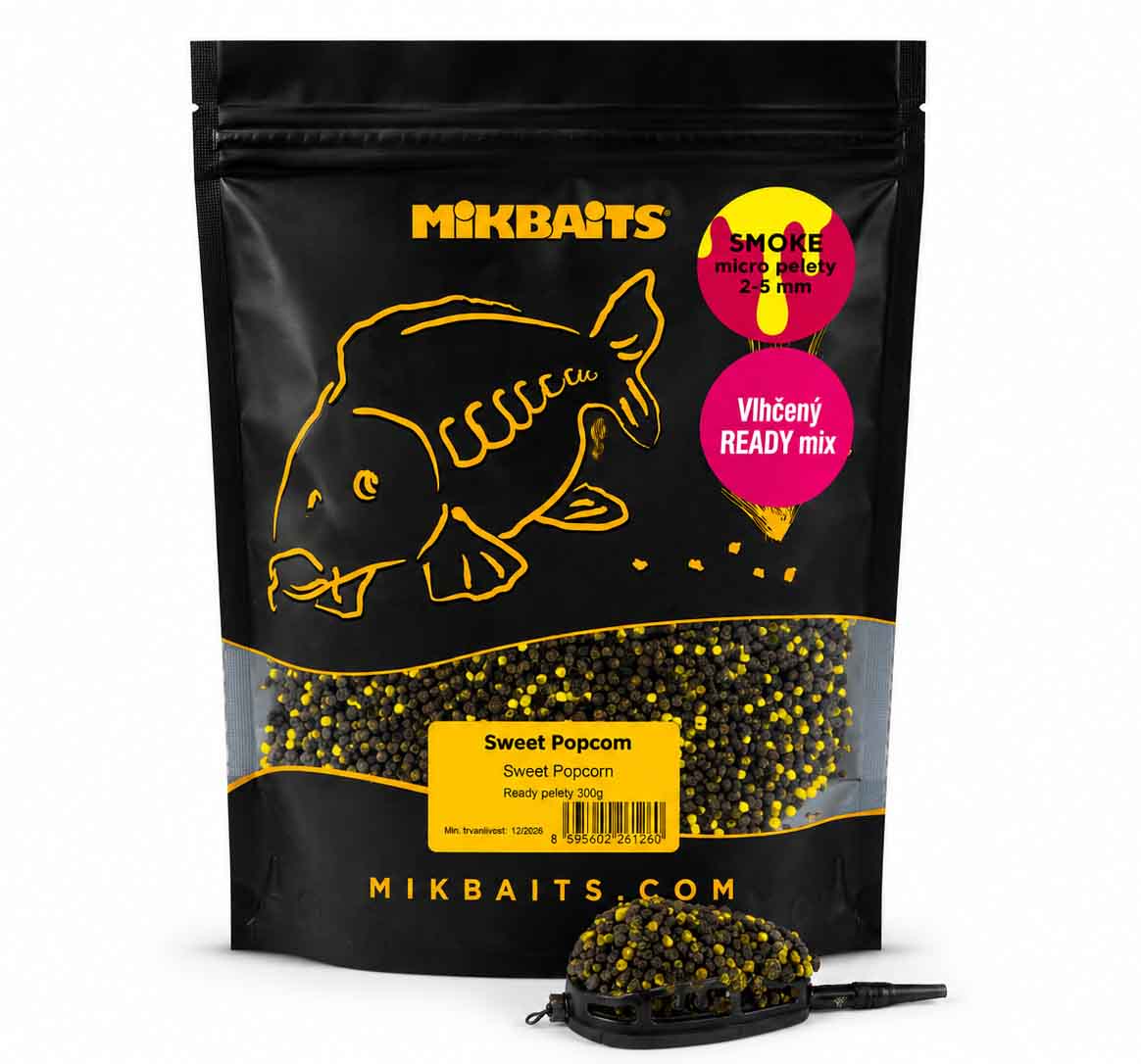 SMOKE READY vlhčené pelety 300g - Sweet Popcorn 2-3mm
