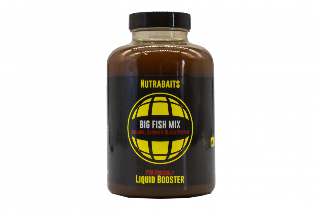Nutrabaits tekuté boostery - Big Fish Mix (Salmon Caviar Black Pepper) 500ml